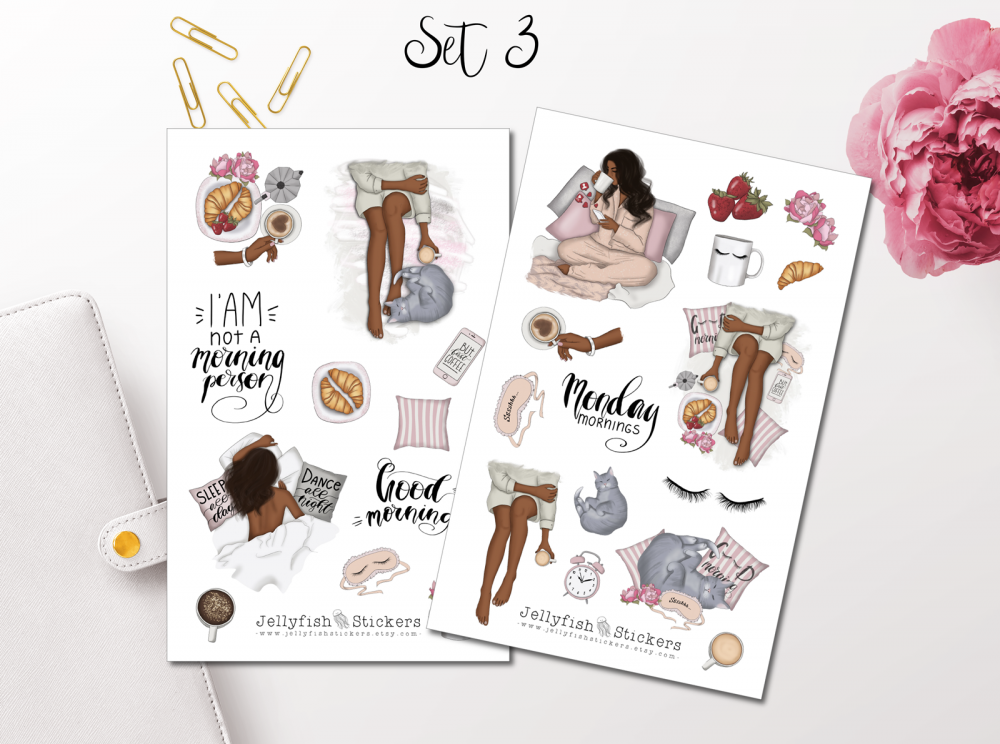 Monday Girls Sticker Set